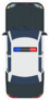 Top View Police Car Sticker