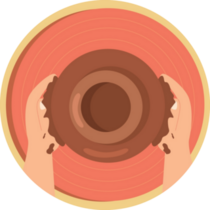 Top View Pottery Sticker