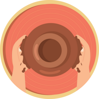 Top View Pottery Sticker