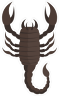 Top View Scorpion Cartoon Icon Sticker
