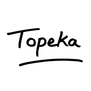 Topeka Kansas Lettering Sticker
