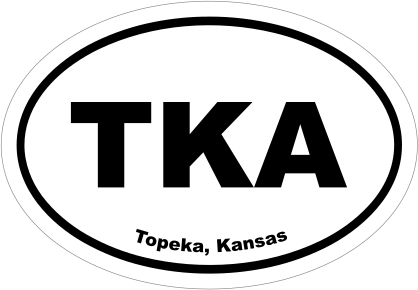 Topeka, Kansas Oval Stickers