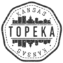 Topeka, Kansas Usa Stamp Sticker