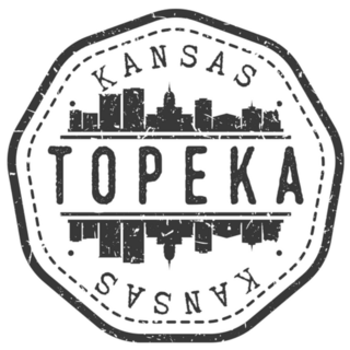 Topeka, Kansas Usa Stamp Sticker