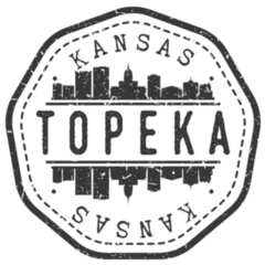 Topeka, Kansas Usa Stamp Sticker