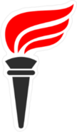 Torch Flame Vector Icon Sticker