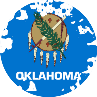 Torn Flag Of Oklahoma. United States Of America Sticker
