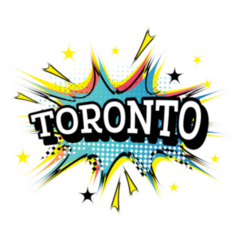 Toronto Canada Comic Text In Pop Art Sticker