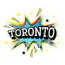 Toronto Canada Comic Text In Pop Art Sticker