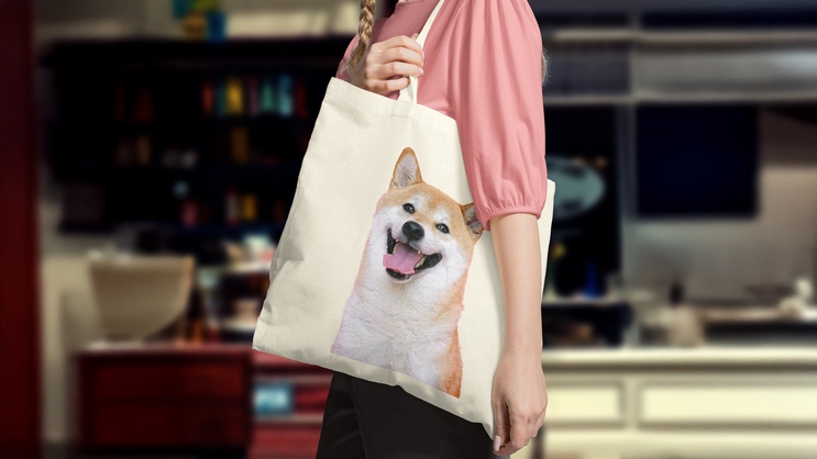Tote Bag with Dog Custom Print