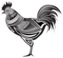 Totem Tribal Rooster Sticker
