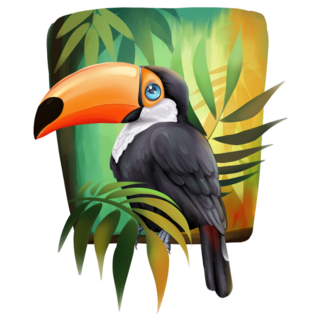 Toucan Bird Tropical Rainforest Sticker