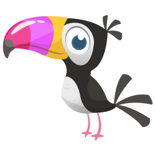 Toucan Cartoon Cute Sticker