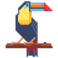 Toucan Cartoon Exotic Bird Sticker