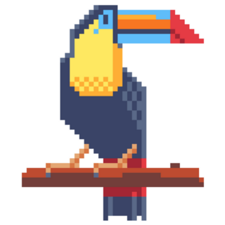 Toucan Cartoon Exotic Bird Sticker