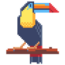 Toucan Cartoon Exotic Bird Sticker