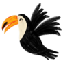 Toucan Flying Illustration Sticker