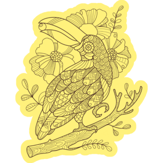 Toucan In Yellow Sticker