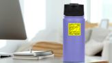 Toucan Line Art Sticker on a Water Bottle (New) example