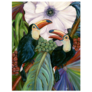 Toucan Oil Painting On Canvas Blossom Sticker