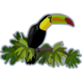 Toucan On Leafy Branch Sticker