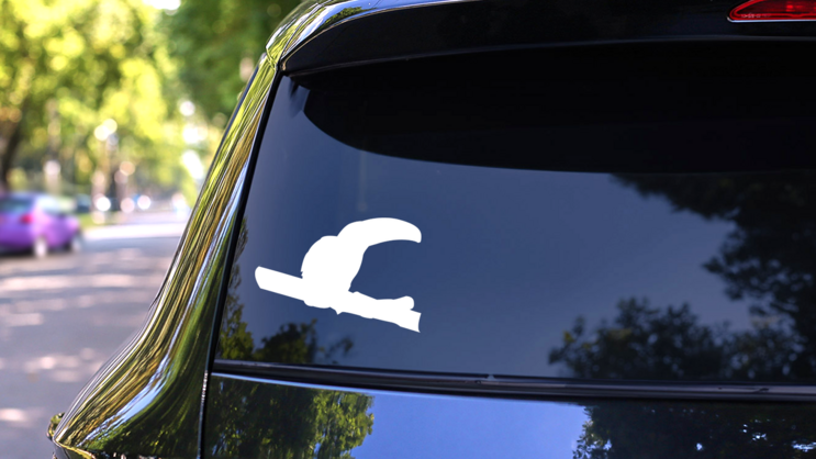Toucan On Tree Branch Sticker on a Rear Car Window (New) example