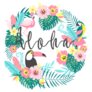 Toucan With Flamingo, Parrot, Tropical Flowers Sticker