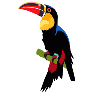 Toucan With Lines And Dots Sticker