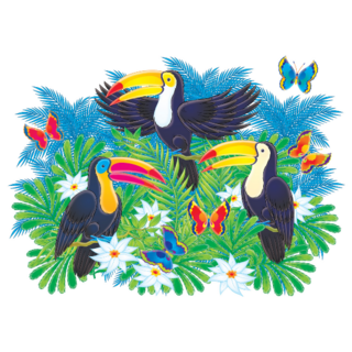 Toucans and Butterflies 