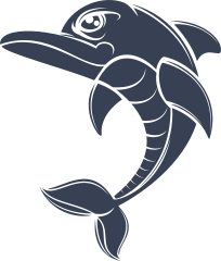 Tough Dolphin Sticker