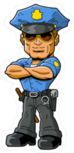 Tough Policeman Sticker