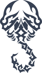 Tough Tribal Scorpion Sticker