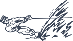 Tough Water Skier Sticker