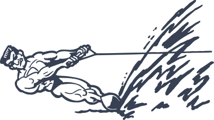 Tough Water Skier Sticker