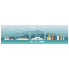 Tour Landmarks Korea Sticker