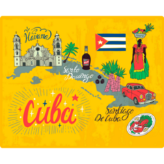 Tourist Map Cuba Sticker