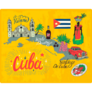 Tourist Map Cuba Sticker