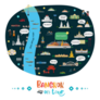 Tourist Map Of Bangkok, Thailand With Landmarks Sticker