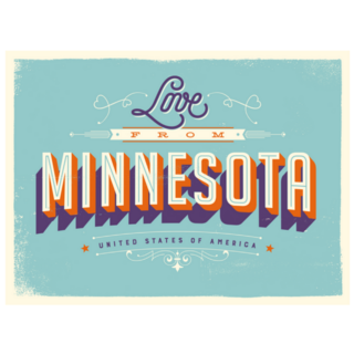 Touristic Greeting Card Minnesota Sticker