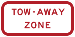 Tow-Away Zone Sticker