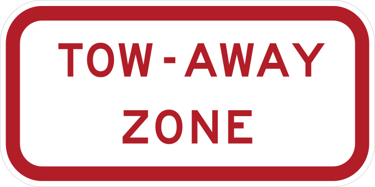 Tow-Away Zone Sticker