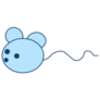 Toy Blue Mouse Sticker