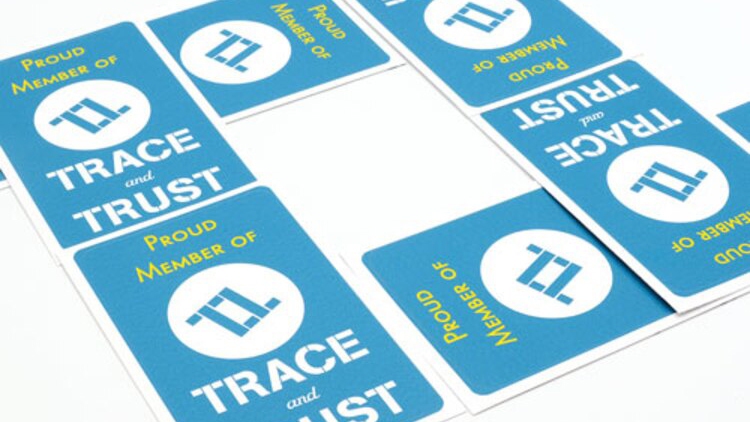 Trace and Trust Custom Rounded Rectangle Stickers