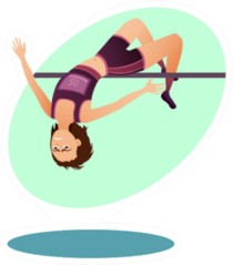 Track-and-field Athletics Illustration Sticker