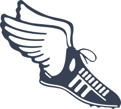 Track & Field Runner Shoe With Wings Sticker