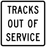 Tracks Out Of Service Rounded Corner Sticker