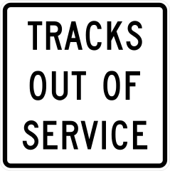 Tracks Out Of Service Rounded Corner Sticker
