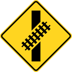 Tracks Through Road Sticker