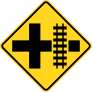 Tracks To Right Of Intersection Sticker