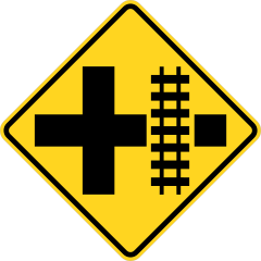 Tracks To Right Of Intersection Sticker